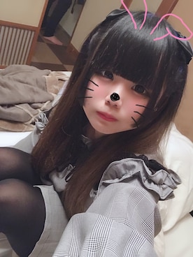 「Ank Rouge（アンクルージュ）のアイテム（ワンピース、グレー系）」を使った、ゆあさん（レディース・151cm）の冬コーディネート