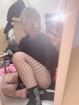 「WEGO（ウィゴー）のアイテム（トップス、ブラック系）」を使った、ゆあさん（レディース・151cm）の冬コーディネート