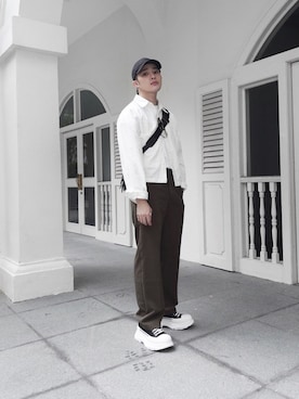 「Acne Studios（アクネストゥディオズ）のアイテム（キャップ）」を使った、hhiroyxさん（メンズ・171cm）の秋コーディネート