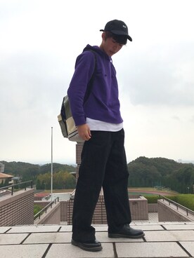 「レディース」｜「アイテム（スウェット）」を使った、しょう気さん（メンズ・173cm）の秋コーディネート