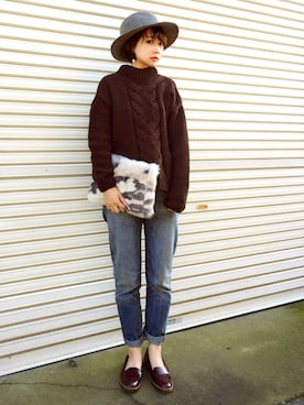 𝙔𝙐𝙆𝙄さん（レディース・161cm）の秋コーディネート