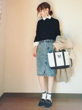 𝙔𝙐𝙆𝙄さん（レディース・161cm）の冬コーディネート