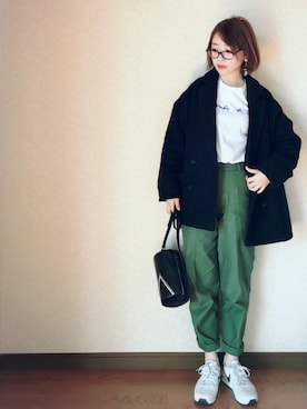 𝙔𝙐𝙆𝙄さん（レディース・161cm）の冬コーディネート