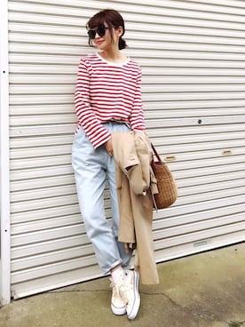 𝙔𝙐𝙆𝙄さん（レディース・161cm）の春コーディネート