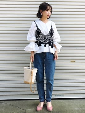 𝙔𝙐𝙆𝙄さん（レディース・161cm）の春コーディネート