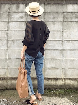 𝙔𝙐𝙆𝙄さん(レディース・161cm)の夏コーディネート