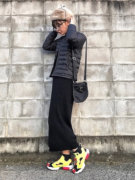 𝙔𝙐𝙆𝙄さん（レディース・161cm）の冬コーディネート