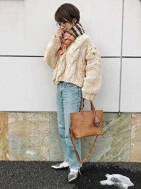 𝙔𝙐𝙆𝙄さん（レディース・162cm）の冬コーディネート