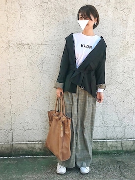 𝙔𝙐𝙆𝙄さん（レディース・161cm）の冬コーディネート