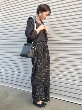 「AZUL ENCANTO（アズールエンカント）のアイテム（シャツ/ブラウス）」を使った、𝙔𝙐𝙆𝙄さん（レディース・161cm）の春コーディネート