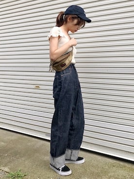 「chuu（チュー）のアイテム」を使った、𝙔𝙐𝙆𝙄さん（レディース・161cm）の夏コーディネート