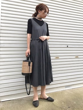 𝙔𝙐𝙆𝙄さん（レディース・161cm）の夏コーディネート