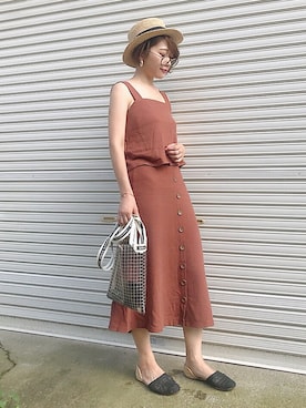 𝙔𝙐𝙆𝙄さん（レディース・162cm）の夏コーディネート