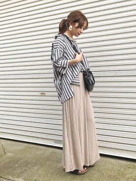 𝙔𝙐𝙆𝙄さん（レディース・161cm）の夏コーディネート