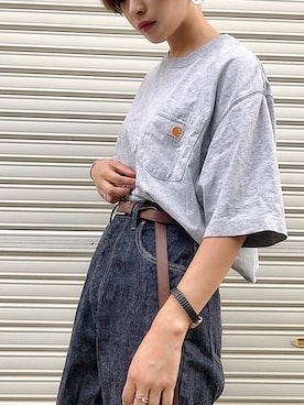「SILVER BULLET（シルバーバレット）のアイテム（アクセサリー）」を使った、𝙔𝙐𝙆𝙄さん（レディース・162cm）の夏コーディネート