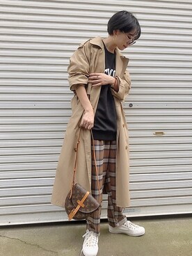 「note et silence （ノートエシロンス）のアイテム」を使った、𝙔𝙐𝙆𝙄さん（レディース・162cm）の秋コーディネート