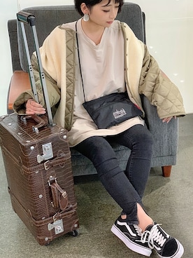 「TODAYFUL（トゥデイフル）のアイテム（ブルゾン）」を使った、𝙔𝙐𝙆𝙄さん（レディース・162cm）の秋コーディネート