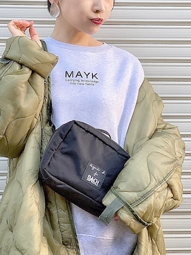 「MAYK（メイク）のアイテム（トップス）」を使った、𝙔𝙐𝙆𝙄さん（レディース・162cm）の秋コーディネート