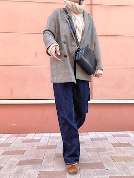 𝙔𝙐𝙆𝙄さん（レディース・162cm）の冬コーディネート