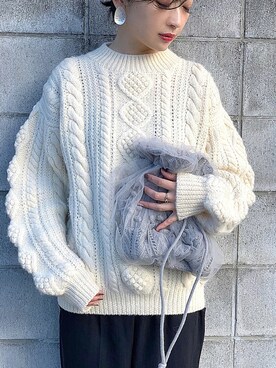 「ACCOMMODE（アコモデ）のアイテム」を使った、𝙔𝙐𝙆𝙄さん（レディース・162cm）の冬コーディネート