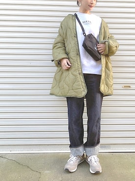 「MAYK（メイク）のアイテム（トップス）」を使った、𝙔𝙐𝙆𝙄さん（レディース・162cm）の冬コーディネート