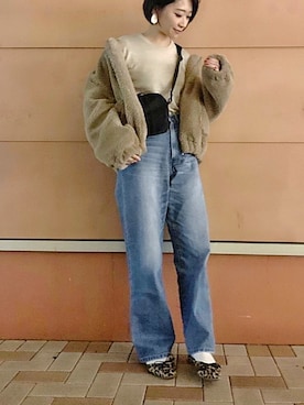 𝙔𝙐𝙆𝙄さん（レディース・162cm）の冬コーディネート