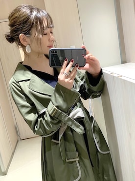 「ECLIN（エクラン）のアイテム（ジャケット/アウター）」を使った、𝙔𝙐𝙆𝙄さん（レディース・162cm）の春コーディネート