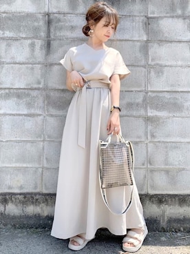 「BARNYARDSTORM（バンヤードストーム）のアイテム（腕時計）」を使った、𝙔𝙐𝙆𝙄さん（レディース・162cm）の春コーディネート