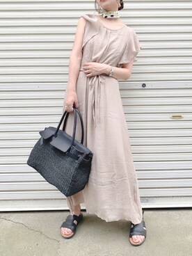 「KATHARINE ROSS（キャサリンロス）のアイテム（財布/小物）」を使った、𝙔𝙐𝙆𝙄さん（レディース・163cm）の夏コーディネート