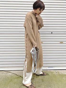 「DHOLIC（ディーホリック）のアイテム（その他シューズ）」を使った、𝙔𝙐𝙆𝙄さん（レディース・162cm）の秋コーディネート