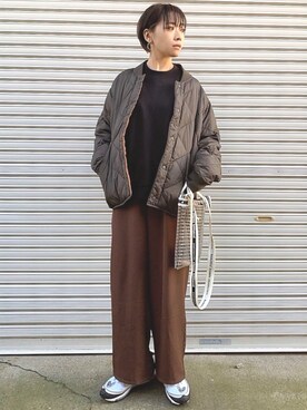 「UNIQLO（ユニクロ）のアイテム（ブルゾン）」を使った、𝙔𝙐𝙆𝙄さん（レディース・162cm）の秋コーディネート
