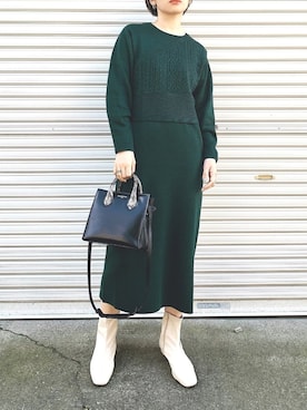 𝙔𝙐𝙆𝙄さん（レディース・162cm）の冬コーディネート