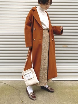 𝙔𝙐𝙆𝙄さん（レディース・162cm）の冬コーディネート