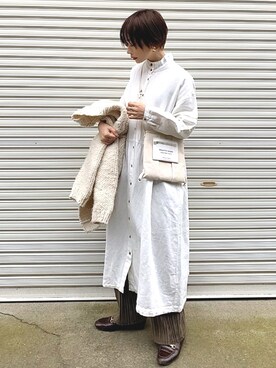 「TSUHARU by Samansa Mos2（ツハルバイサマンサモスモス）のアイテム」を使った、𝙔𝙐𝙆𝙄さん（レディース・162cm）の冬コーディネート