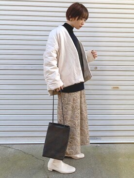 「TSUHARU by Samansa Mos2（ツハルバイサマンサモスモス）のアイテム」を使った、𝙔𝙐𝙆𝙄さん（レディース・162cm）の冬コーディネート
