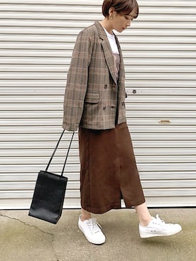 「しまむら（シマムラ）のアイテム（ジャケット/アウター）」を使った、𝙔𝙐𝙆𝙄さん（レディース・162cm）の冬コーディネート