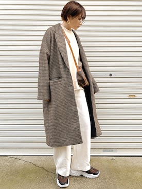 𝙔𝙐𝙆𝙄さん（レディース・162cm）の冬コーディネート