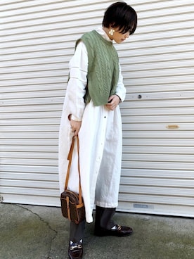 「TSUHARU by Samansa Mos2（ツハルバイサマンサモスモス）のアイテム」を使った、𝙔𝙐𝙆𝙄さん（レディース・162cm）の春コーディネート
