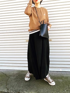 「merlot plus（メルロープリュス）のアイテム」を使った、𝙔𝙐𝙆𝙄さん（レディース・162cm）の春コーディネート