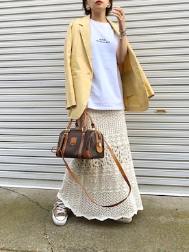 「Spick & Span（スピックアンドスパン）のアイテム（ジャケット/アウター）」を使った、𝙔𝙐𝙆𝙄さん（レディース・162cm）の春コーディネート