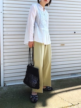 「Caravana by A.I.C（キャラバーナ　バイ　エーアイシー）のアイテム」を使った、𝙔𝙐𝙆𝙄さん（レディース・162cm）の春コーディネート