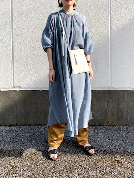 「Steven Alan（スティーブンアラン）のアイテム（ビーチサンダル）」を使った、𝙔𝙐𝙆𝙄さん（レディース・162cm）の夏コーディネート
