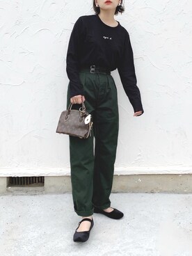 「SVEC（シュベック）のカンフーシューズ kung fu Shoes / ストラップパンプス（バレエシューズ）」を使った、𝙔𝙐𝙆𝙄さん（レディース・162cm）の秋コーディネート