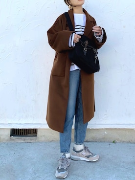 「THE SHINZONE（ザ　シンゾーン）の【THE SHINZONE】キャロットデニム WOMEN（デニムパンツ）」を使った、𝙔𝙐𝙆𝙄さん（レディース・162cm）の秋コーディネート