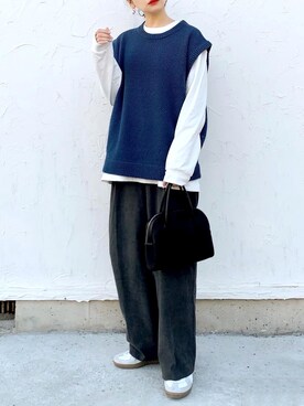 「SENSION（センション）のアイテム」を使った、𝙔𝙐𝙆𝙄さん（レディース・162cm）の秋コーディネート
