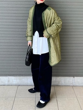 「C.E.L.STORE（セルストア）のアイテム（ジャケット/アウター）」を使った、𝙔𝙐𝙆𝙄さん（レディース・162cm）の冬コーディネート