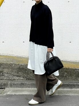 「GERMAN TRAINER（ジャーマントレーナー）のアイテム」を使った、𝙔𝙐𝙆𝙄さん（レディース・162cm）の冬コーディネート