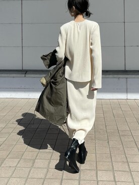 「WAIPER.inc（ワイパーインク）のアイテム（モッズコート）」を使った、𝙔𝙐𝙆𝙄さん（レディース・162cm）の冬コーディネート