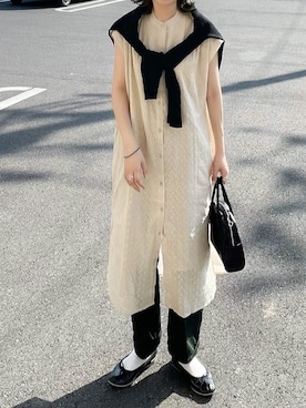 「each（イーチ）のアイテム」を使った、𝙔𝙐𝙆𝙄さん（レディース・162cm）の春コーディネート