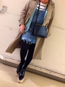 「ミントグリーン」｜「アイテム（ニット/セーター、その他）」を使った、BERAさん（レディース・158cm）の春コーディネート